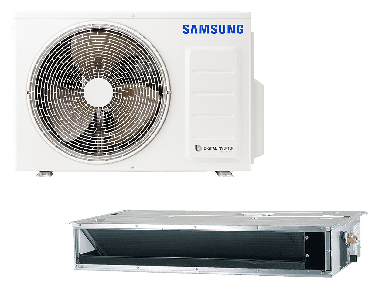 BAC superfl. Kanaleinbaugerät Set Kühlen 3.5 kW | Heizen 4.0 kW AC035BNLDKG